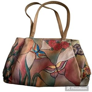 ANUSCHKA Hand Painted Butterfly Bag